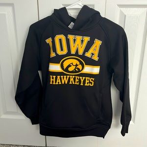 Iowa Hawkeye hoodie with pockets, kids medium, adidas